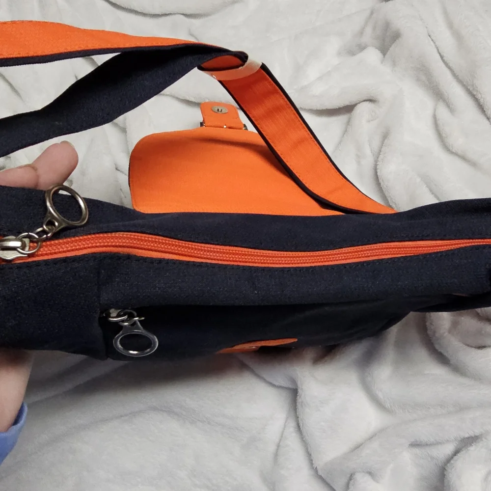 Auburn University Tigers Blue And Orange Textured Crossbody Bag